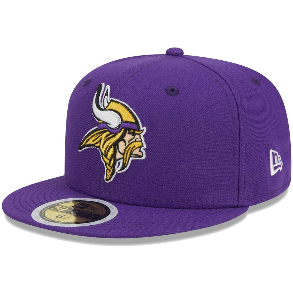 Minnesota Vikings New Era Youth Main 59FIFTY Fitted Hat Purple