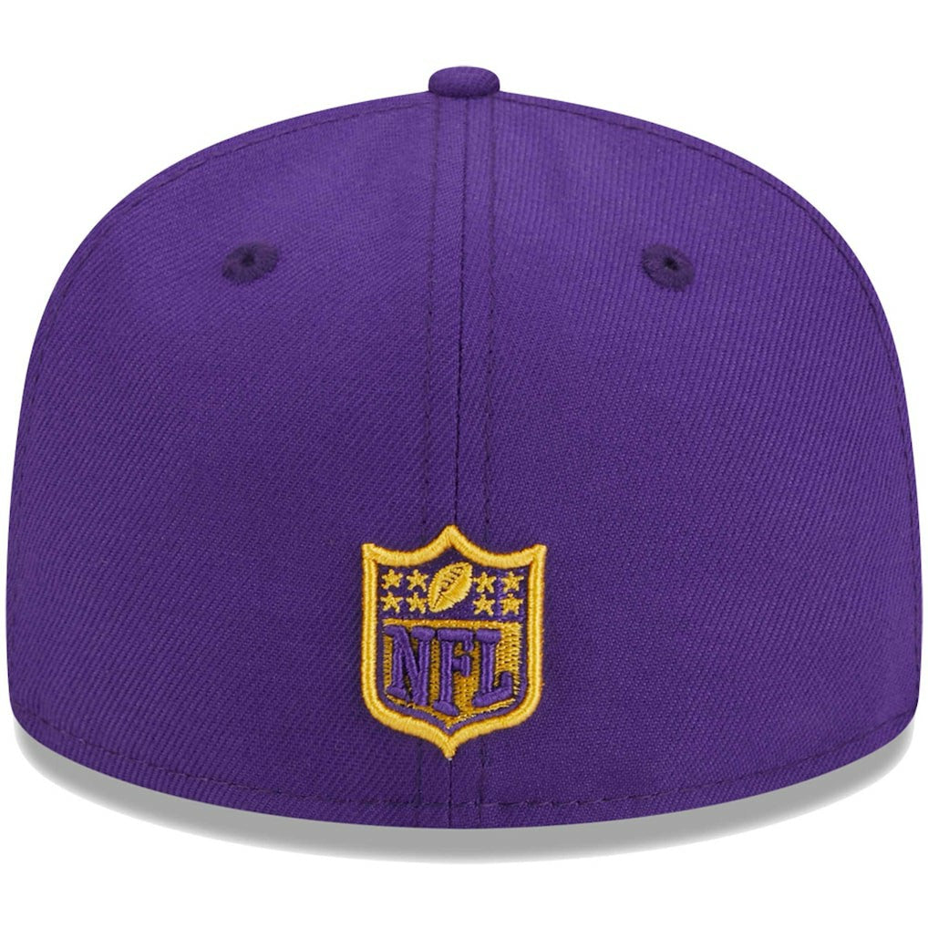 Minnesota Vikings New Era Youth Main 59FIFTY Fitted Hat Purple