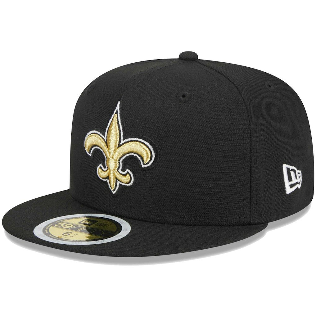 New Orleans Saints New Era Youth Main 59FIFTY Fitted Hat Black