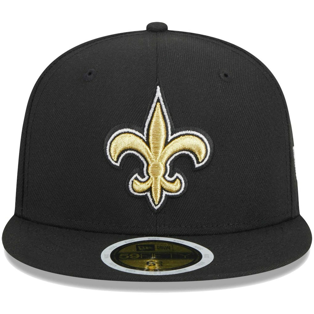 New Orleans Saints New Era Youth Main 59FIFTY Fitted Hat Black