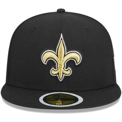 New Orleans Saints New Era Youth Main 59FIFTY Fitted Hat Black
