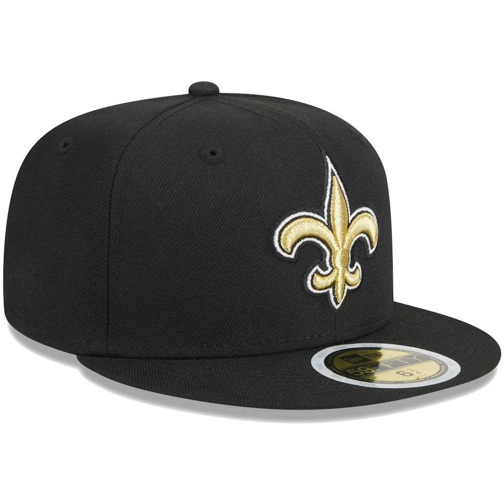 New Orleans Saints New Era Youth Main 59FIFTY Fitted Hat Black