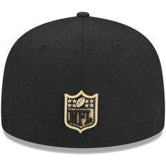 New Orleans Saints New Era Youth Main 59FIFTY Fitted Hat Black