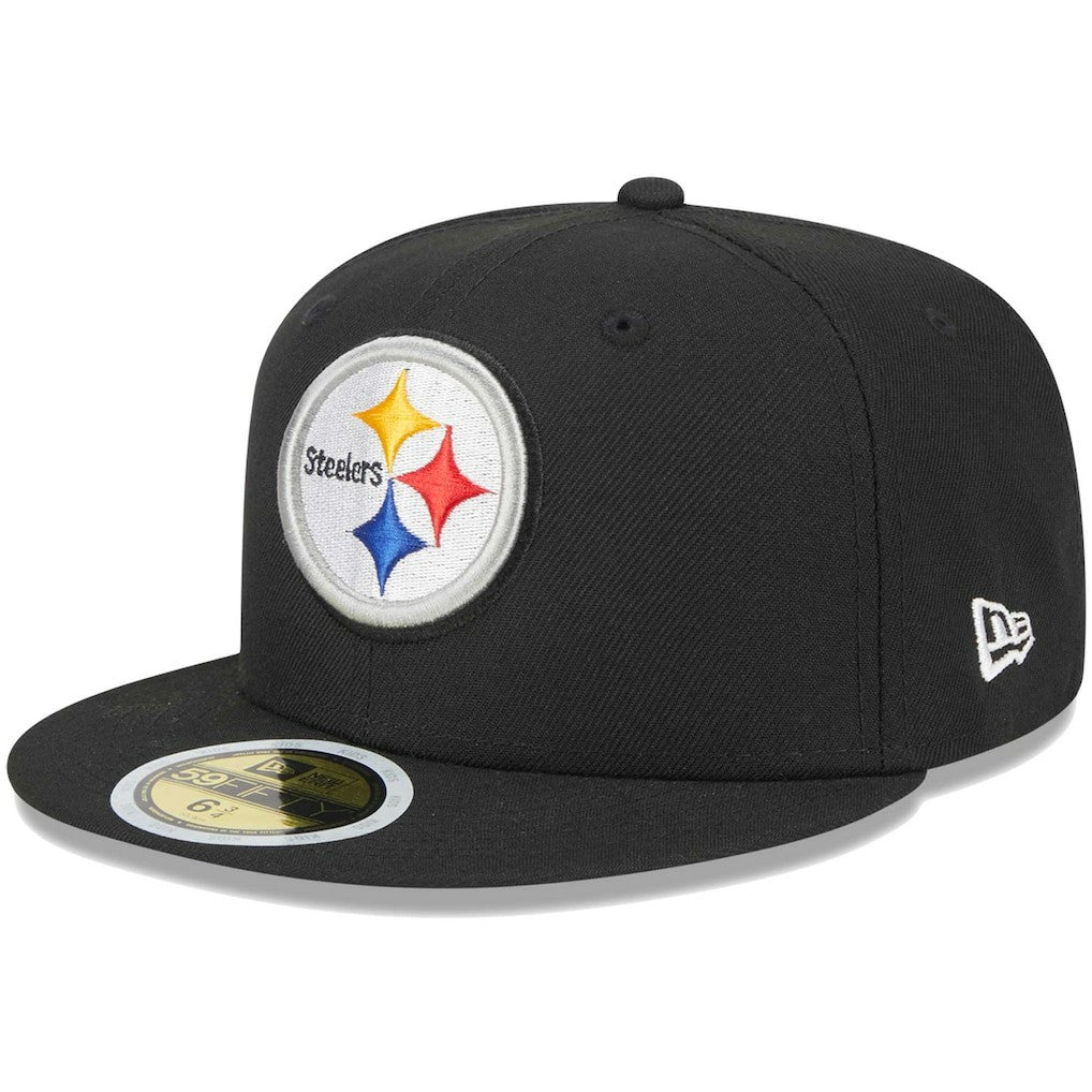 Pittsburgh Steelers New Era Youth Main 59FIFTY Fitted Hat Black