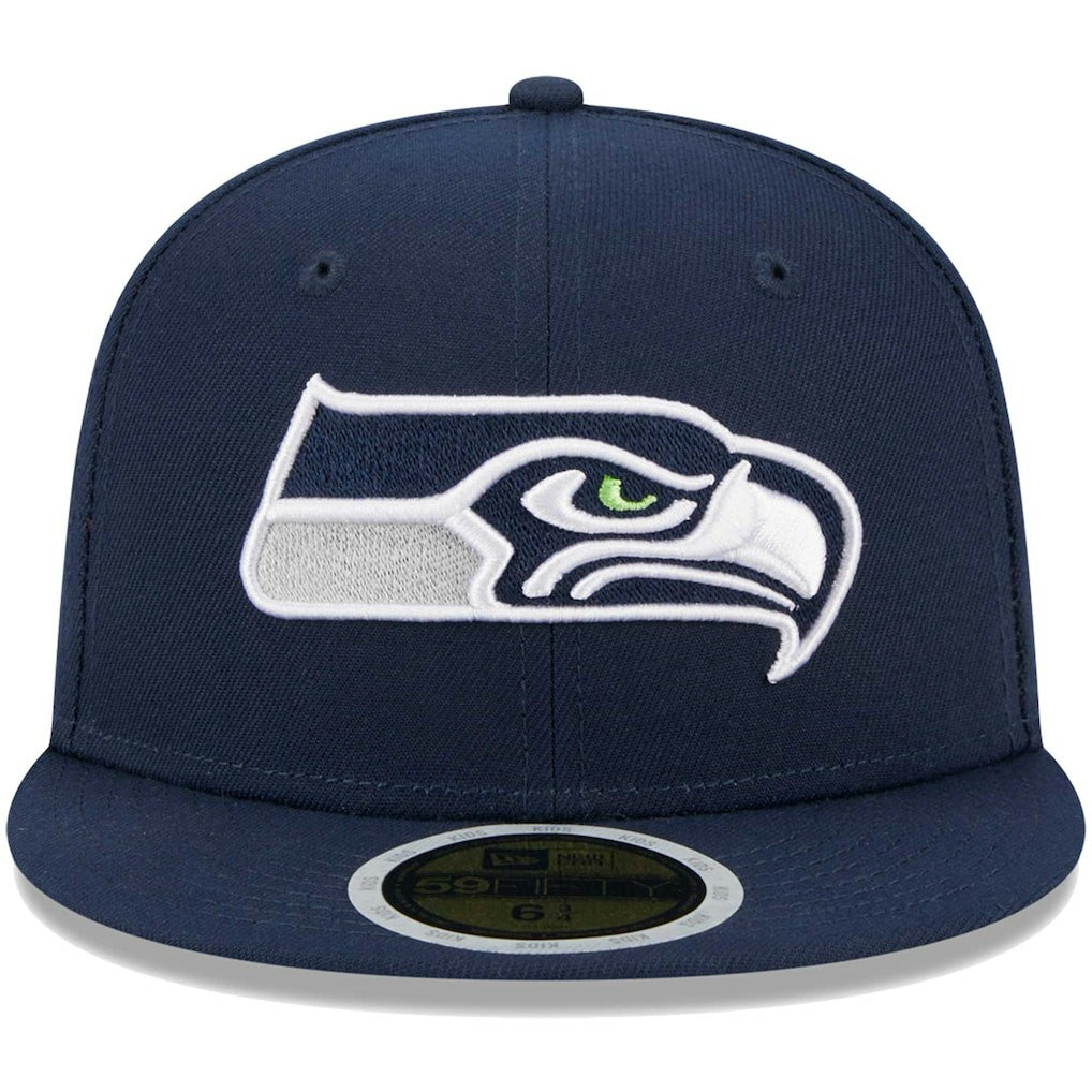Seattle Seahawks New Era Youth Main 59FIFTY Fitted Hat College Navy