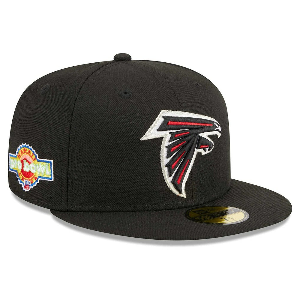 Atlanta Falcons New Era Main Patch 59FIFTY Fitted Hat Black