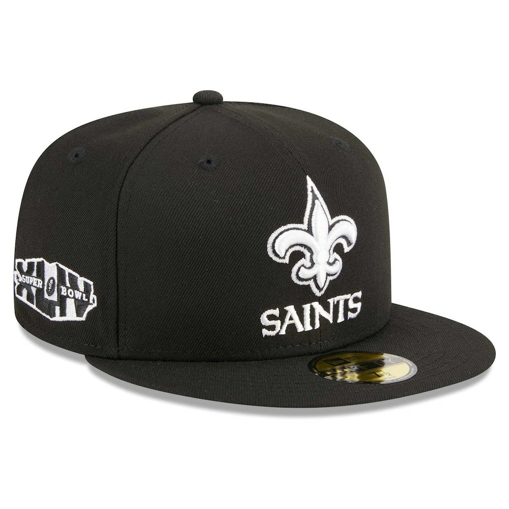 New Orleans Saints New Era Main Patch 59FIFTY Fitted Hat Black