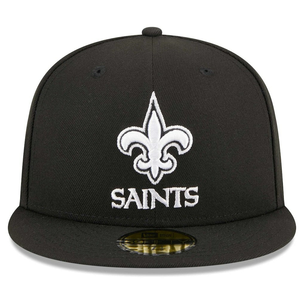 New Orleans Saints New Era Main Patch 59FIFTY Fitted Hat Black