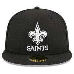New Orleans Saints New Era Main Patch 59FIFTY Fitted Hat Black