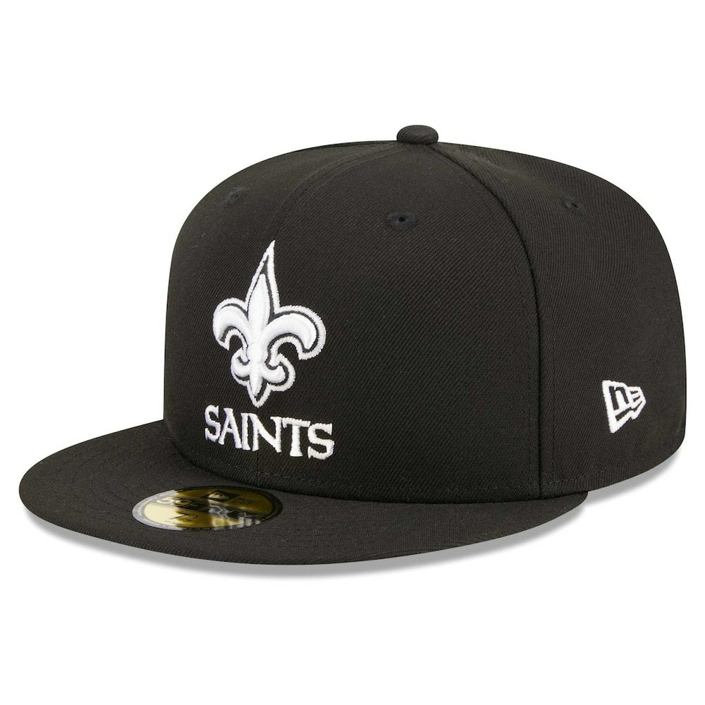 New Orleans Saints New Era Main Patch 59FIFTY Fitted Hat Black