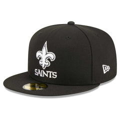 New Orleans Saints New Era Main Patch 59FIFTY Fitted Hat Black
