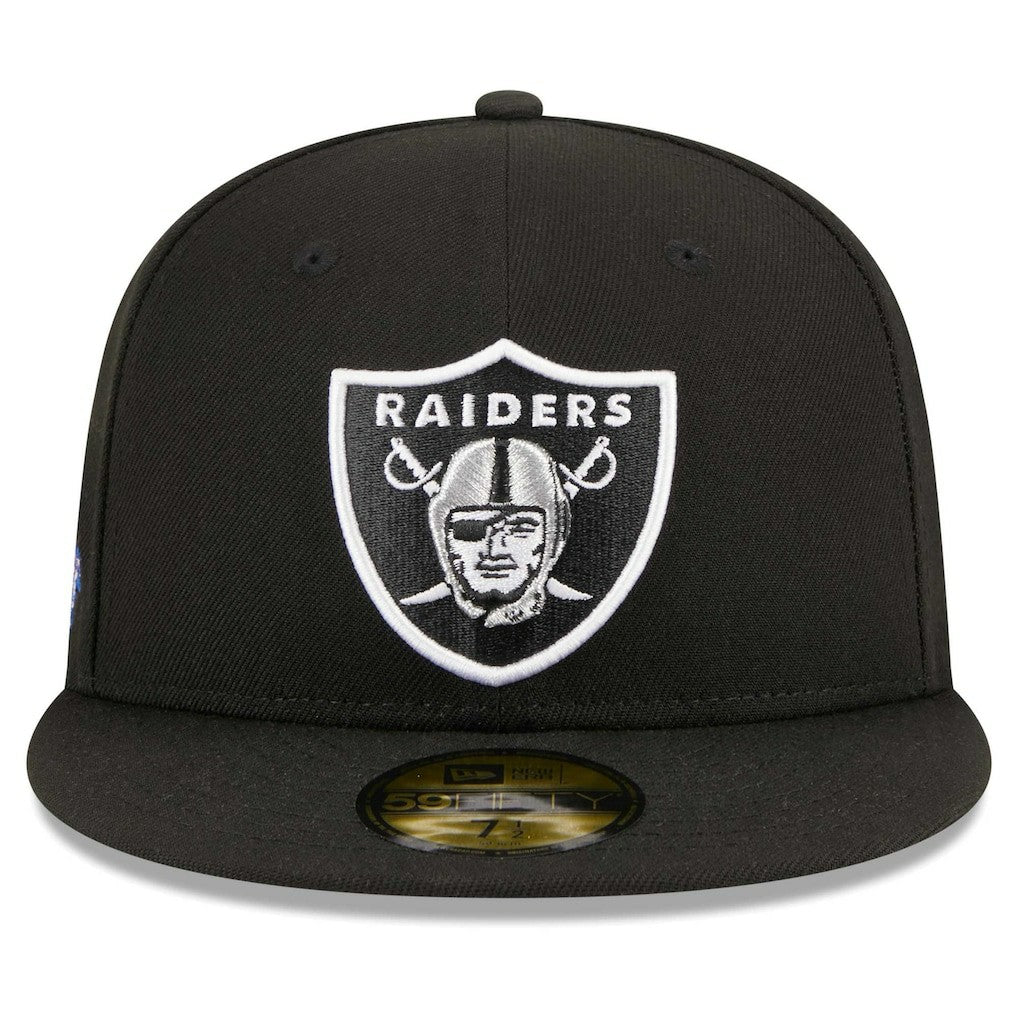 Las Vegas Raiders New Era Main Patch 59FIFTY Fitted Hat Black