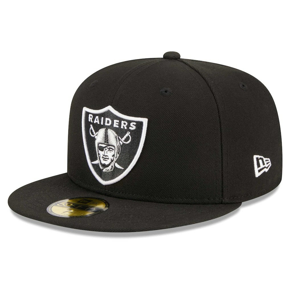 Las Vegas Raiders New Era Main Patch 59FIFTY Fitted Hat Black