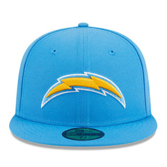 Los Angeles Chargers New Era Main Patch 59FIFTY Fitted Hat Powder Blue
