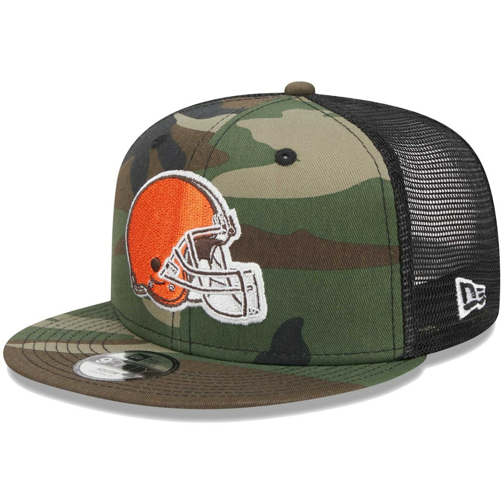 Cleveland Browns New Era Youth Main Trucker 9FIFTY Snapback Hat Camo