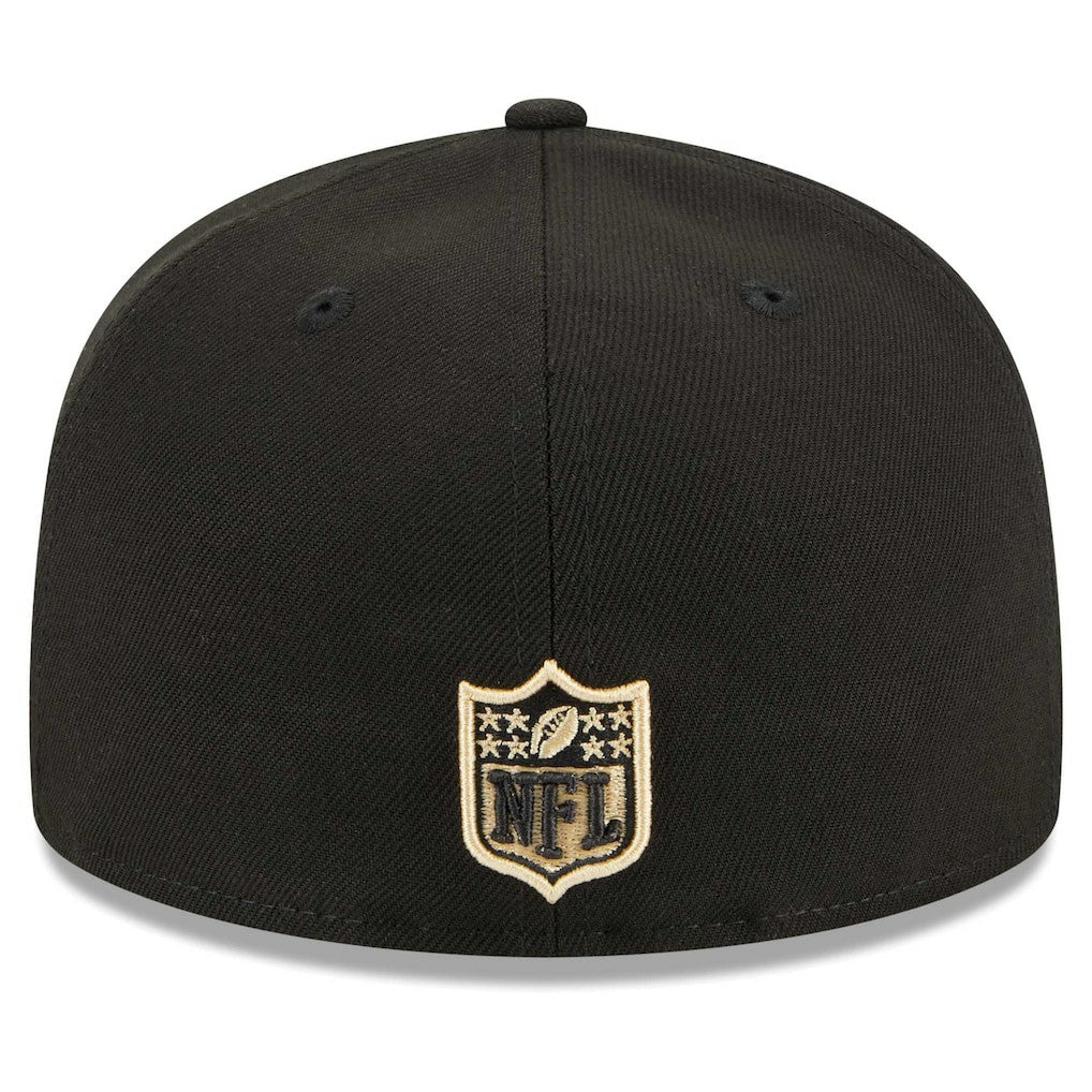 New Orleans Saints New Era Main Patch 59FIFTY Fitted Hat Black