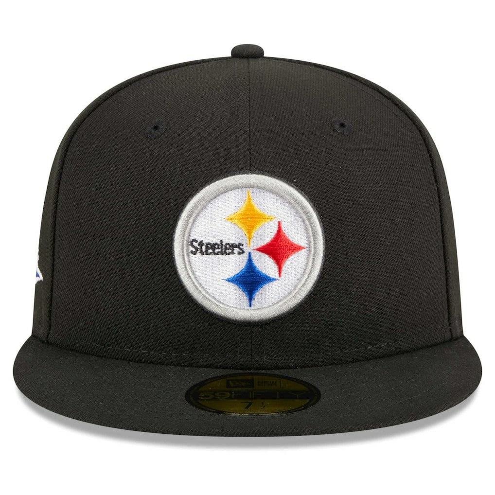 Pittsburgh Steelers New Era Main Patch 59FIFTY Fitted Hat Black