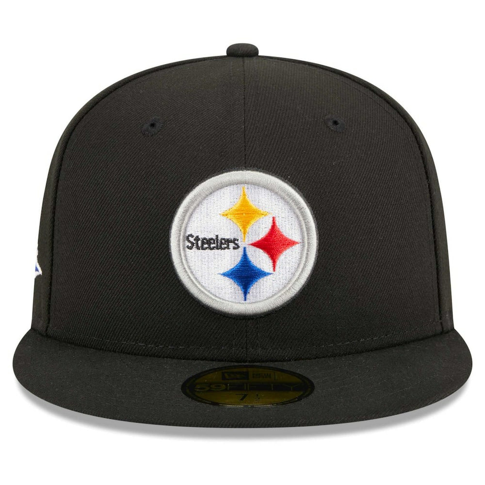 Pittsburgh Steelers New Era Main Patch 59FIFTY Fitted Hat Black
