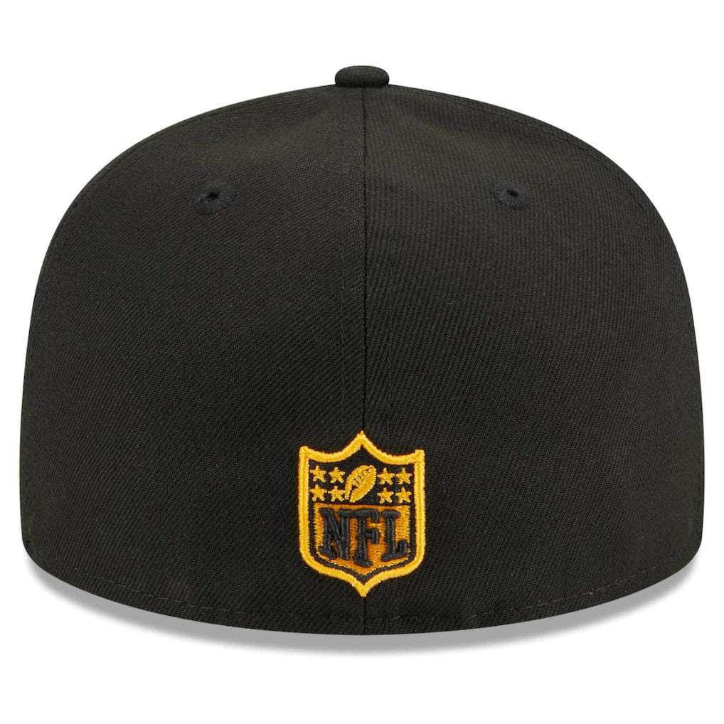 Pittsburgh Steelers New Era Main Patch 59FIFTY Fitted Hat Black