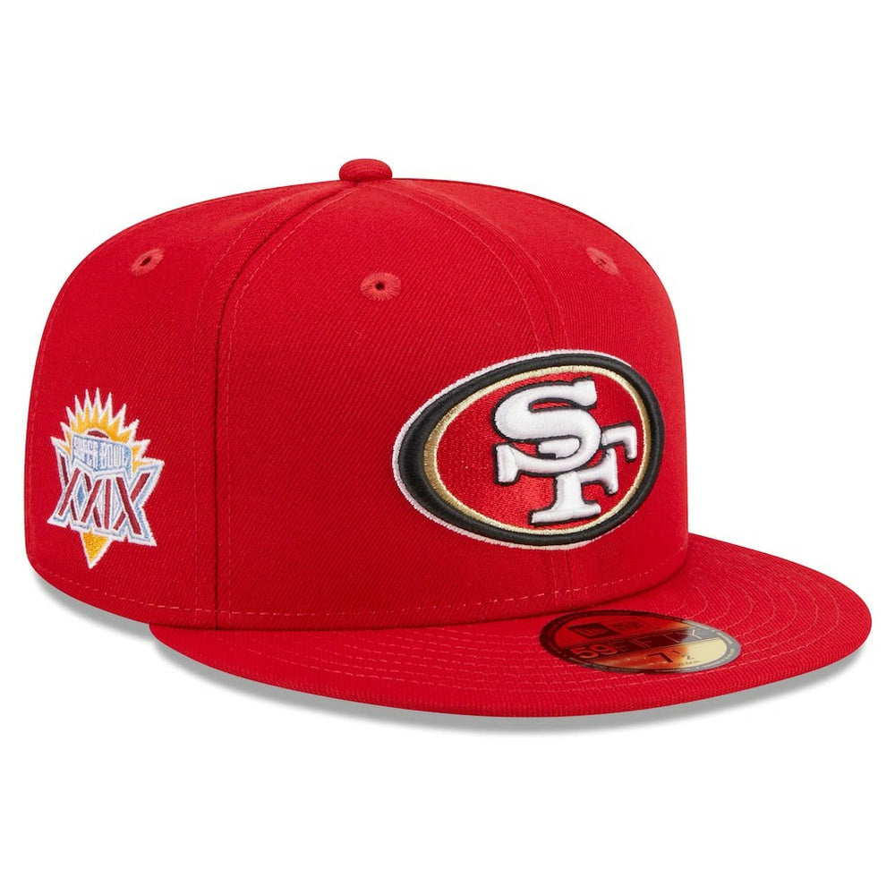 San Francisco 49ers New Era Main Patch 59FIFTY Fitted Hat Scarlet