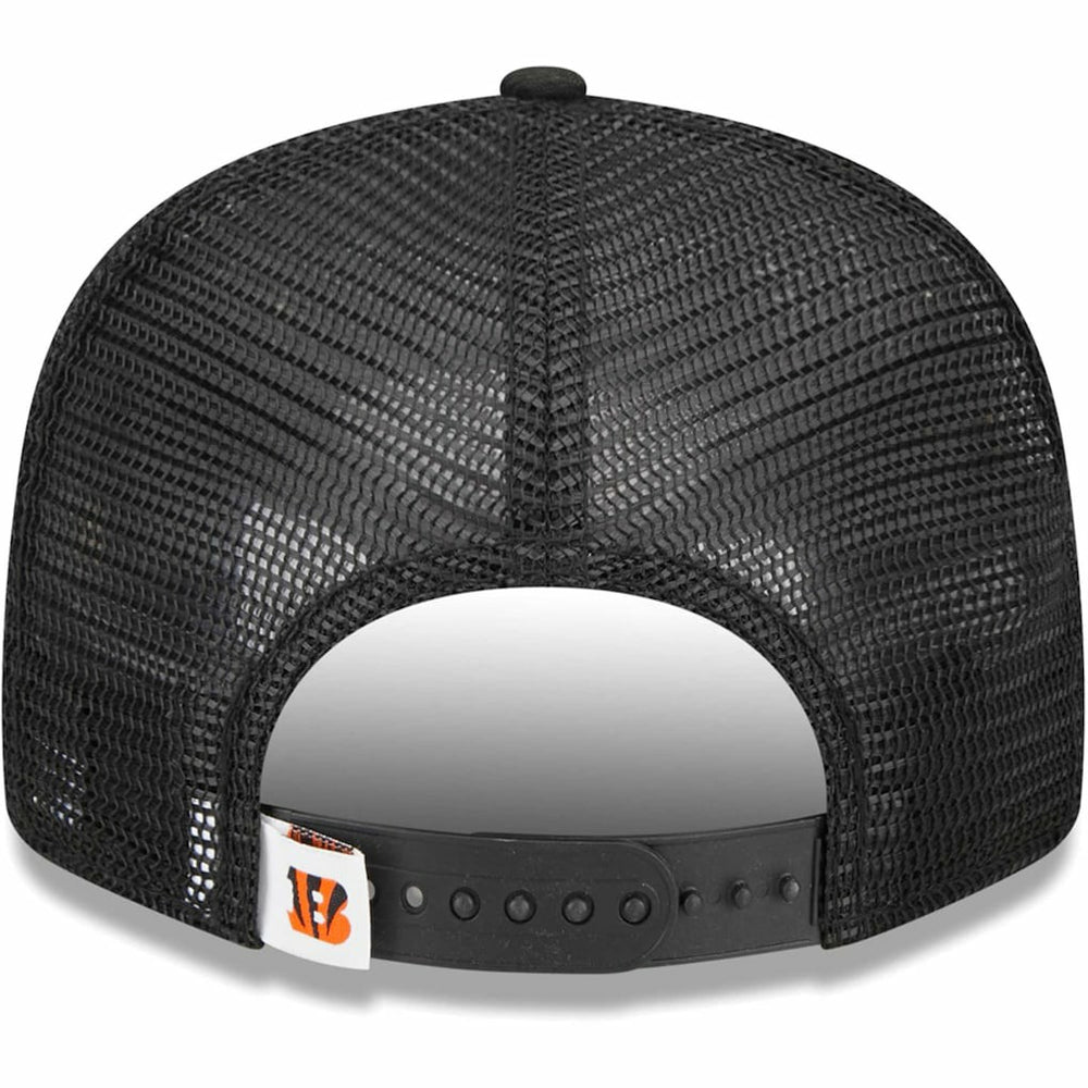 Cincinnati Bengals New Era Youth Main Trucker 9FIFTY Snapback Hat Black