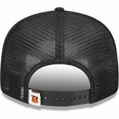 Cincinnati Bengals New Era Youth Main Trucker 9FIFTY Snapback Hat Black