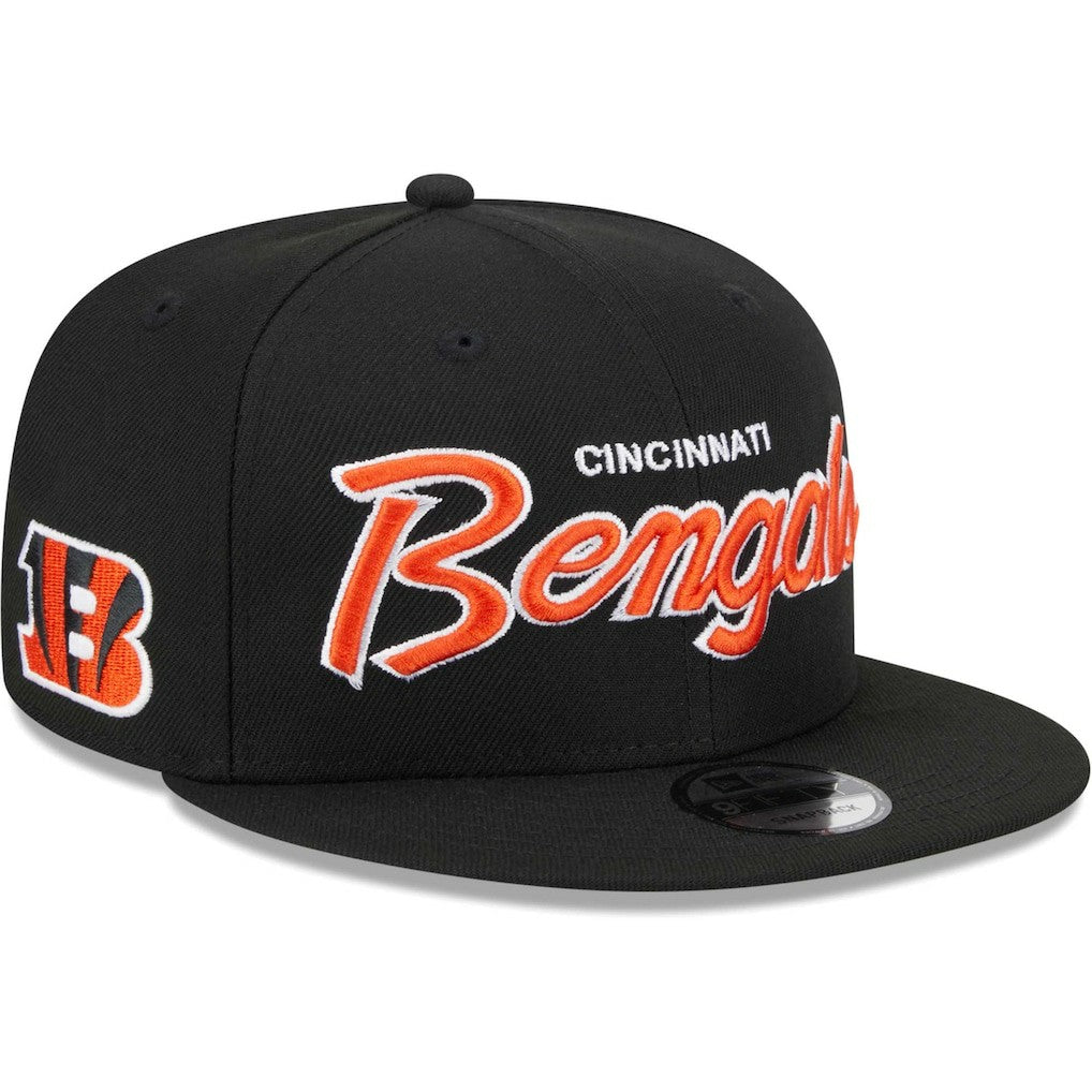 Cincinnati Bengals New Era Main Script 9FIFTY Snapback Hat Black