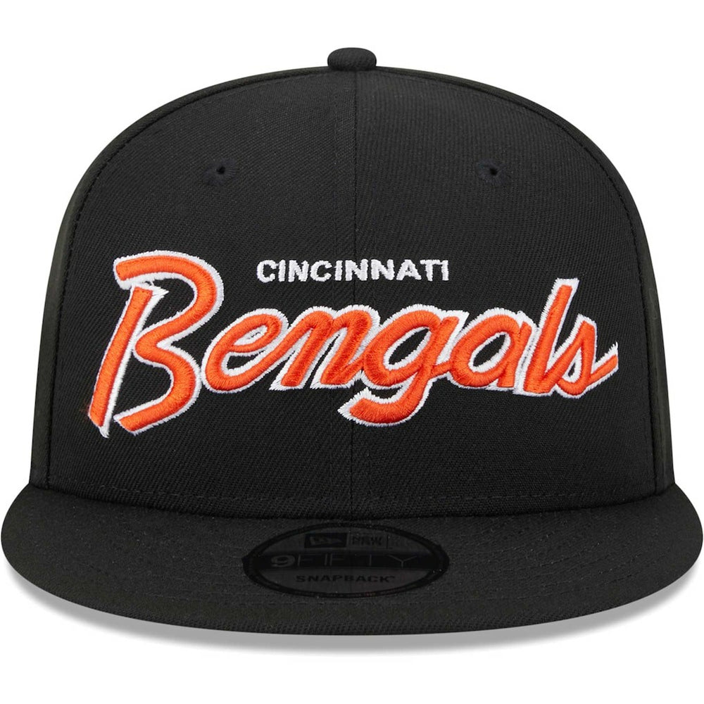 Cincinnati Bengals New Era Main Script 9FIFTY Snapback Hat Black