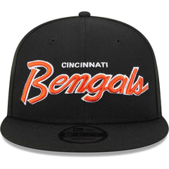 Cincinnati Bengals New Era Main Script 9FIFTY Snapback Hat Black