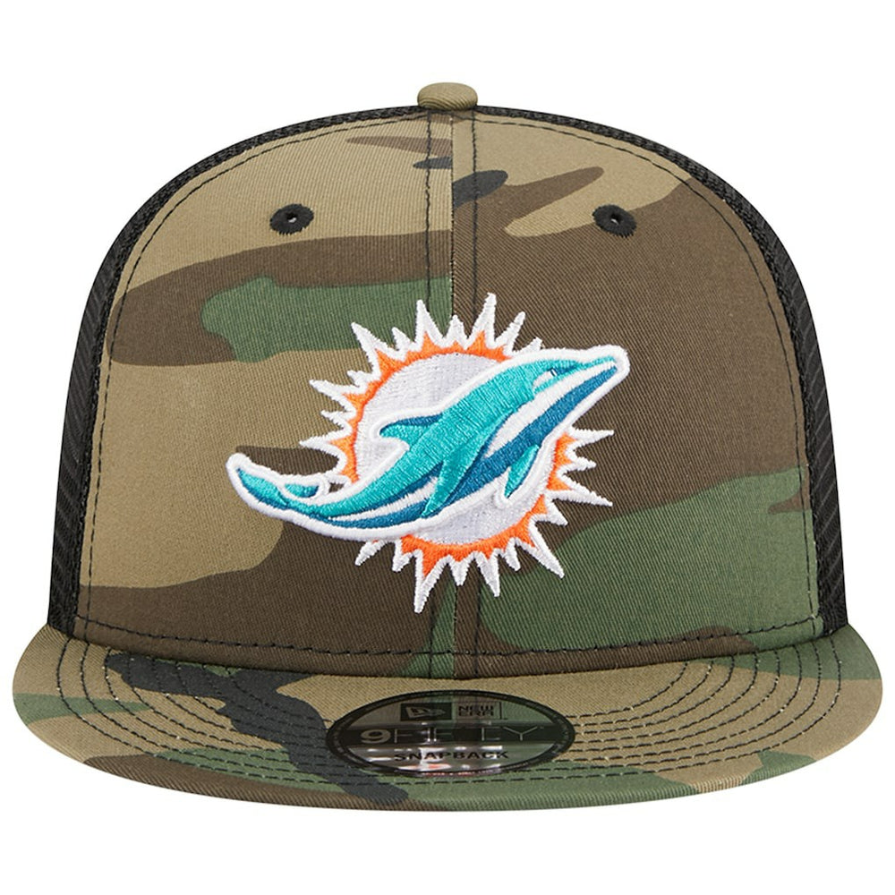Miami Dolphins New Era Main Trucker 9FIFTY Snapback Hat Camo