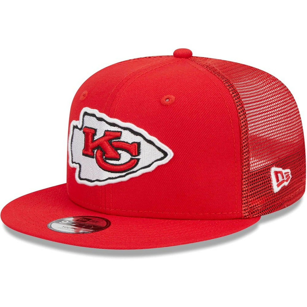 Kansas City Chiefs New Era Youth Main Trucker 9FIFTY Snapback Hat Red