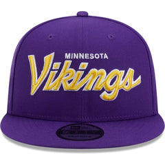 Minnesota Vikings New Era Main Script 9FIFTY Snapback Hat Purple