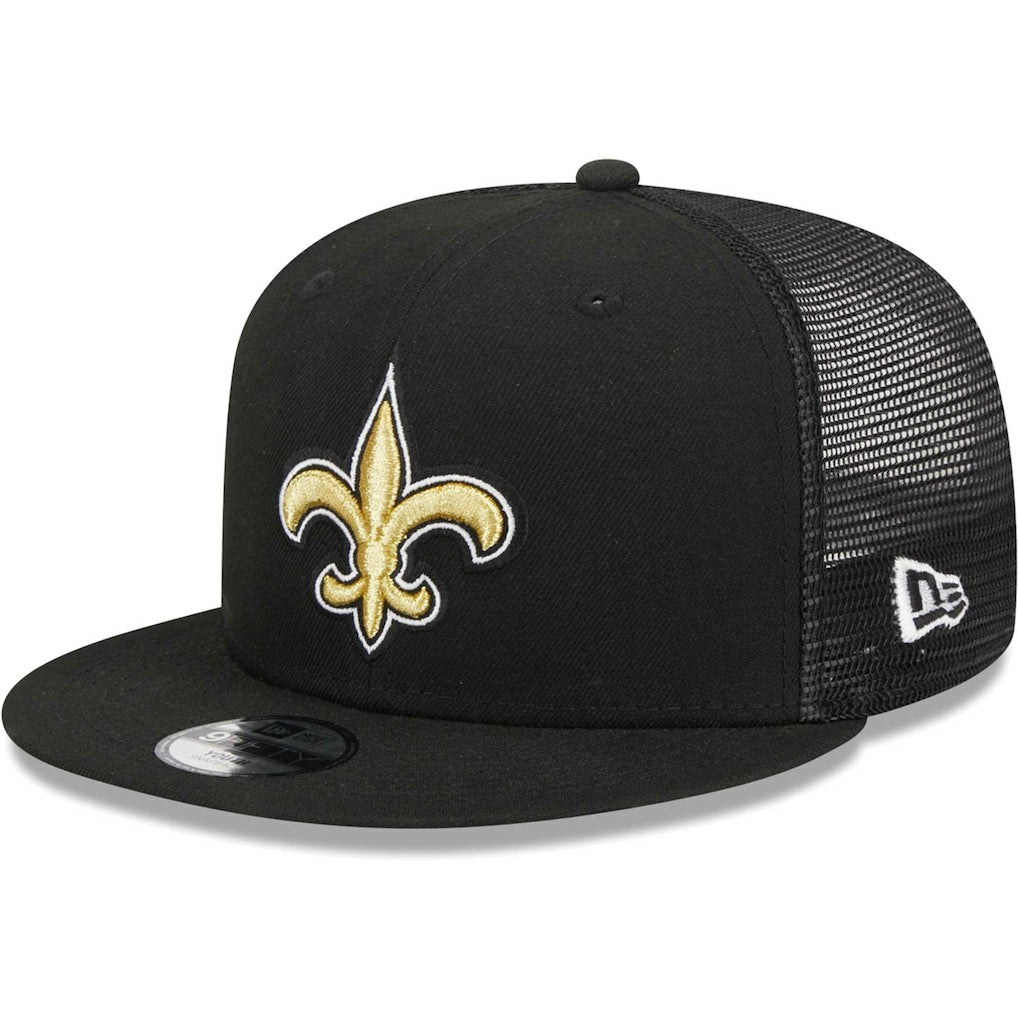 New Orleans Saints New Era Youth Main Trucker 9FIFTY Snapback Hat Black