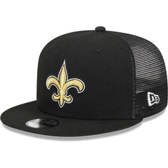 New Orleans Saints New Era Youth Main Trucker 9FIFTY Snapback Hat Black