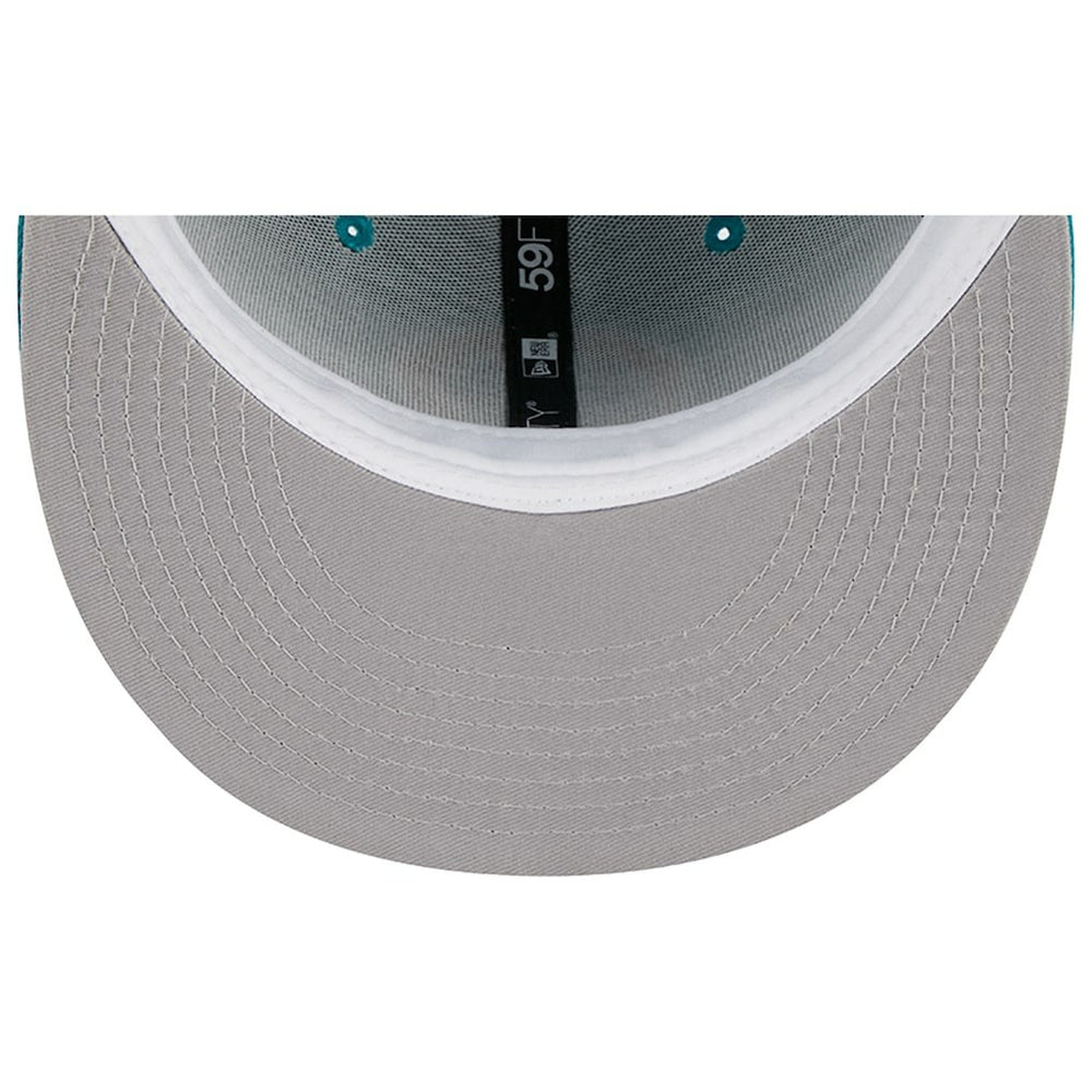 Miami Dolphins New Era Throwback Main 59FIFTY Fitted Hat Aqua