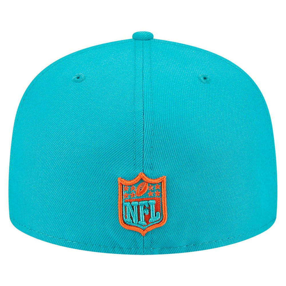 Miami Dolphins New Era Main 59FIFTY Fitted Hat Aqua