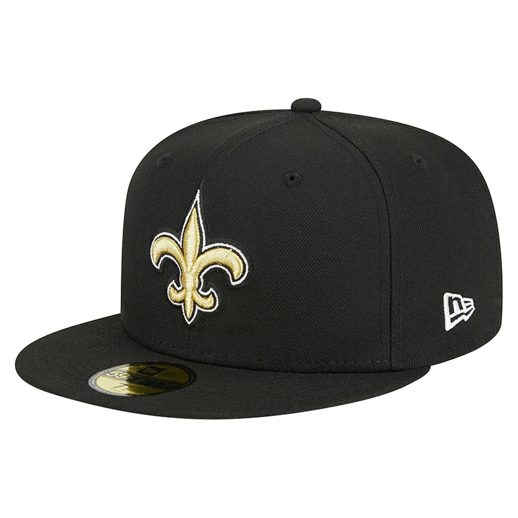 New Orleans Saints New Era Main 59FIFTY Fitted Hat Black