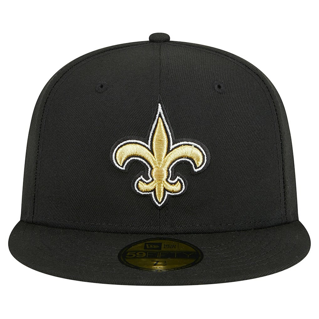 New Orleans Saints New Era Main 59FIFTY Fitted Hat Black