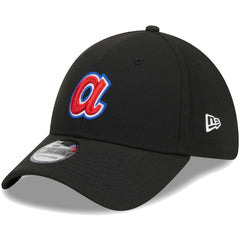 Atlanta Braves New Era Logo 39THIRTY Flex Hat - Black - New Era Online