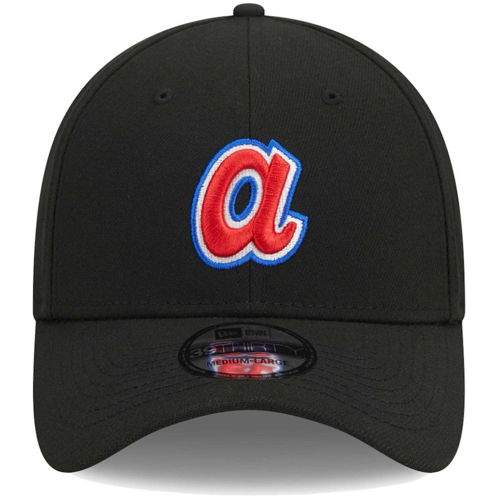 Atlanta Braves New Era Logo 39THIRTY Flex Hat - Black - New Era Online