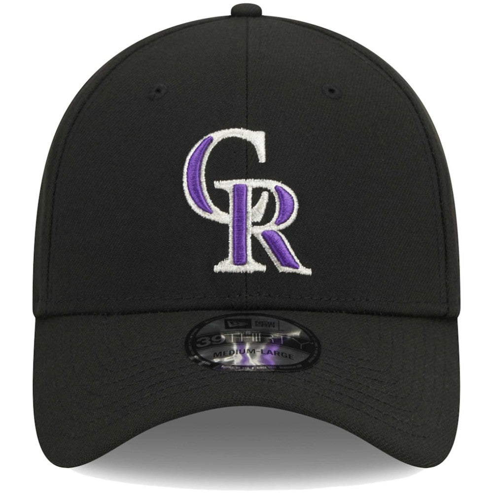 Colorado Rockies New Era Logo 39THIRTY Flex Hat - Black - New Era Discount