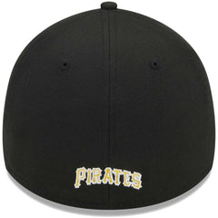 Pittsburgh Pirates New Era Logo 39THIRTY Flex Hat - Black - New Era Online