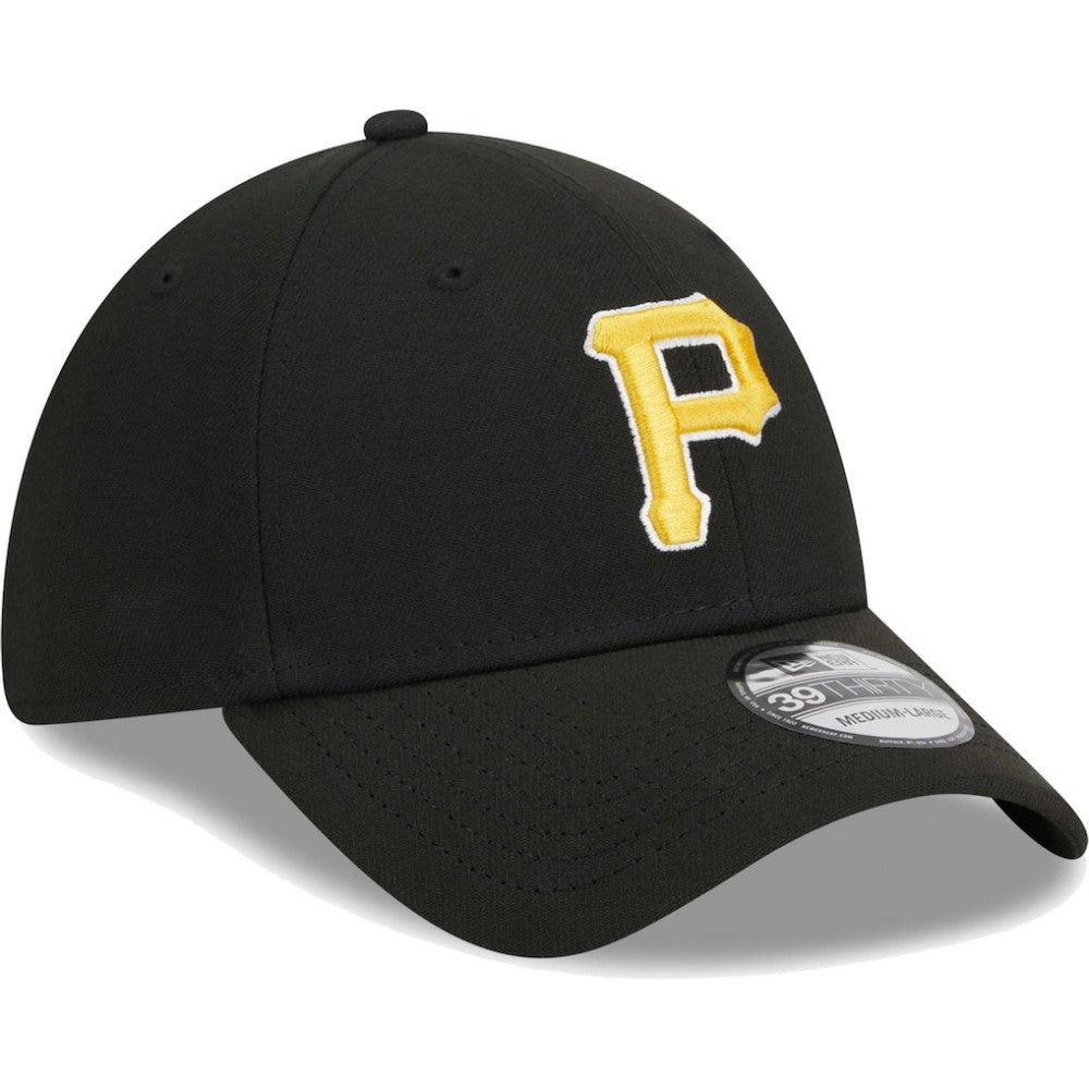 Pittsburgh Pirates New Era Logo 39THIRTY Flex Hat - Black - New Era Online