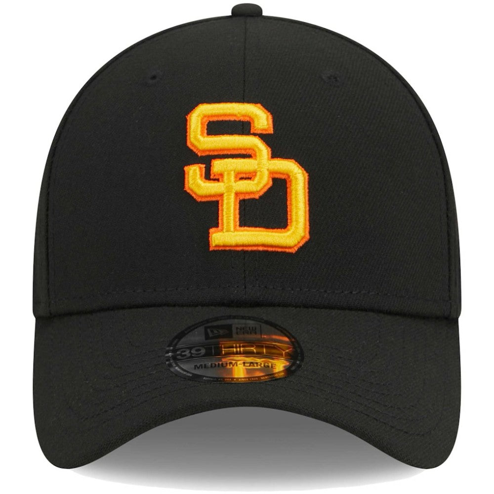 San Diego Padres New Era Logo 39THIRTY Flex Hat - Black - New Era Lifestyle
