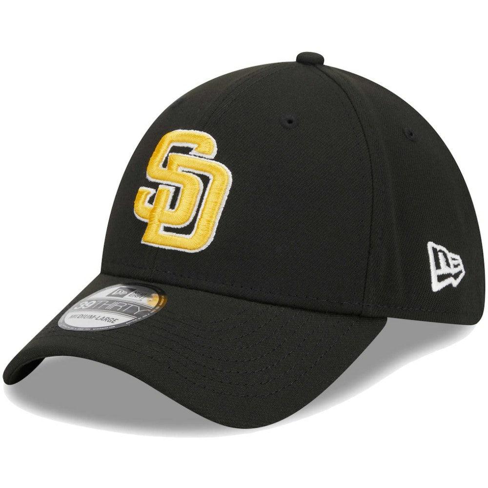 San Diego Padres New Era Logo 39THIRTY Flex Hat - Black - New Era Discount