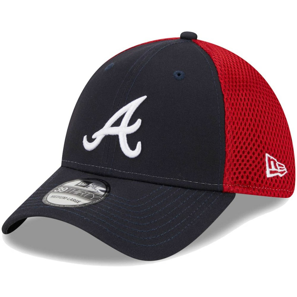 Atlanta Braves New Era Team Neo 39THIRTY Flex Hat - Navy - New Era Sale