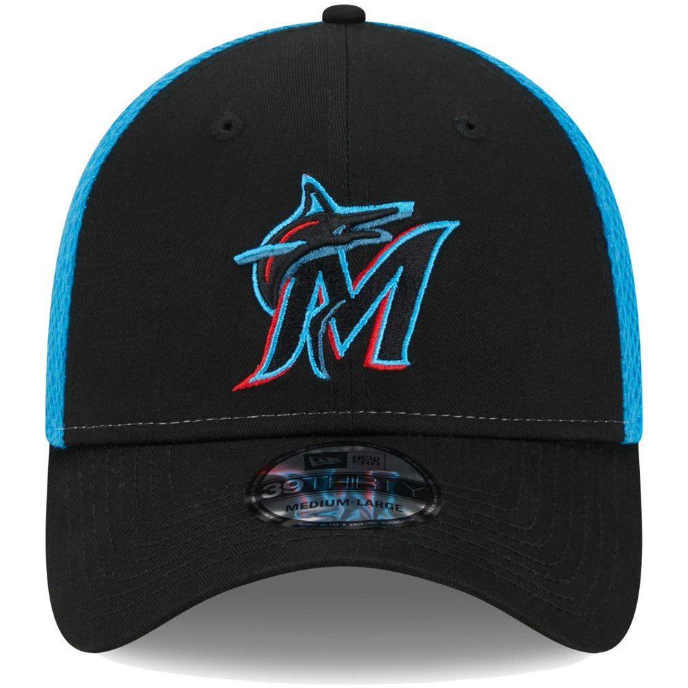 Miami Marlins New Era Team Neo 39THIRTY Flex Hat - Black - New Era Lifestyle