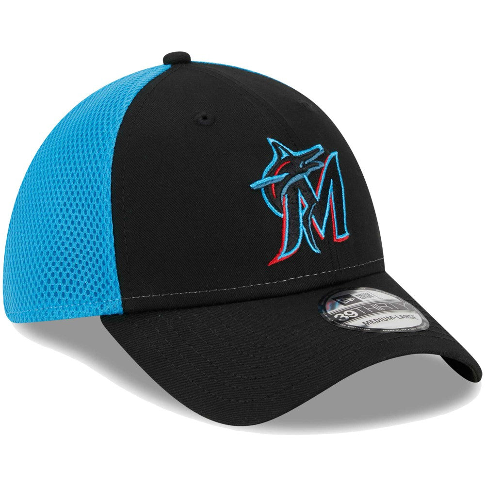 Miami Marlins New Era Team Neo 39THIRTY Flex Hat - Black - New Era Lifestyle