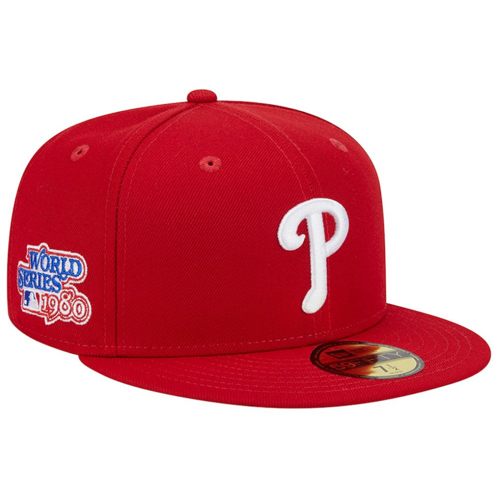 Philadelphia Phillies New Era  1980 World Series Team Color 59FIFTY Fitted Hat - Red - New Era Online