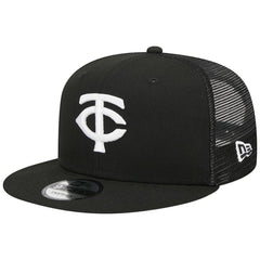 Minnesota Twins New Era Trucker 9FIFTY Snapback Hat - Black - New Era on Sale